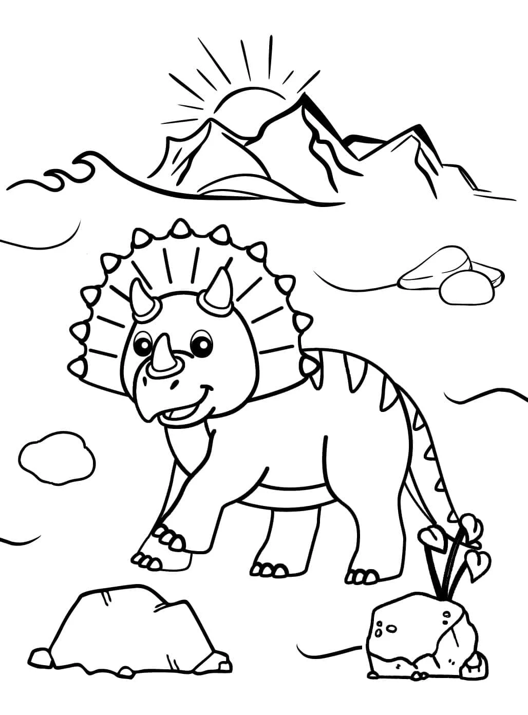 Disegno Triceratopo da colorare #211943 della collezione Animali Preistorici, stampabile gratis Disegno Triceratopo da colorare #211943 della collezione Animali Preistorici, stampabile gratis