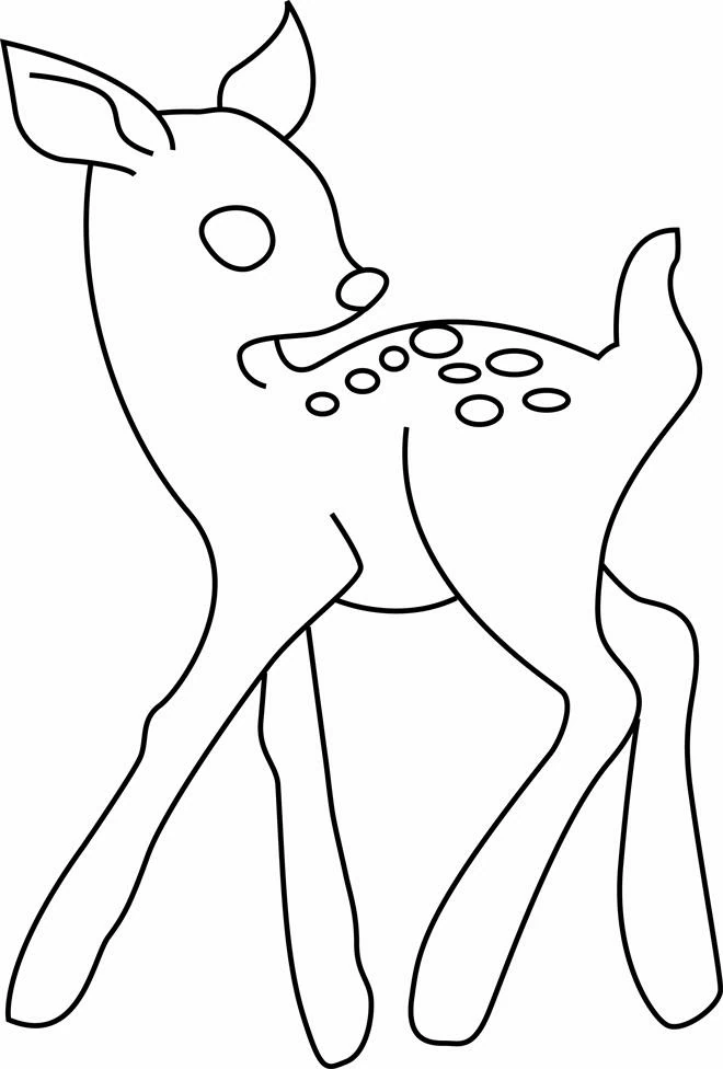 Disegno Cerva cerbiatto con dorso maculato da colorare