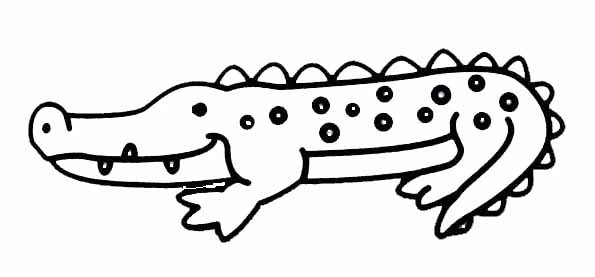 Disegno Coccodrillo con un grande sorriso da colorare