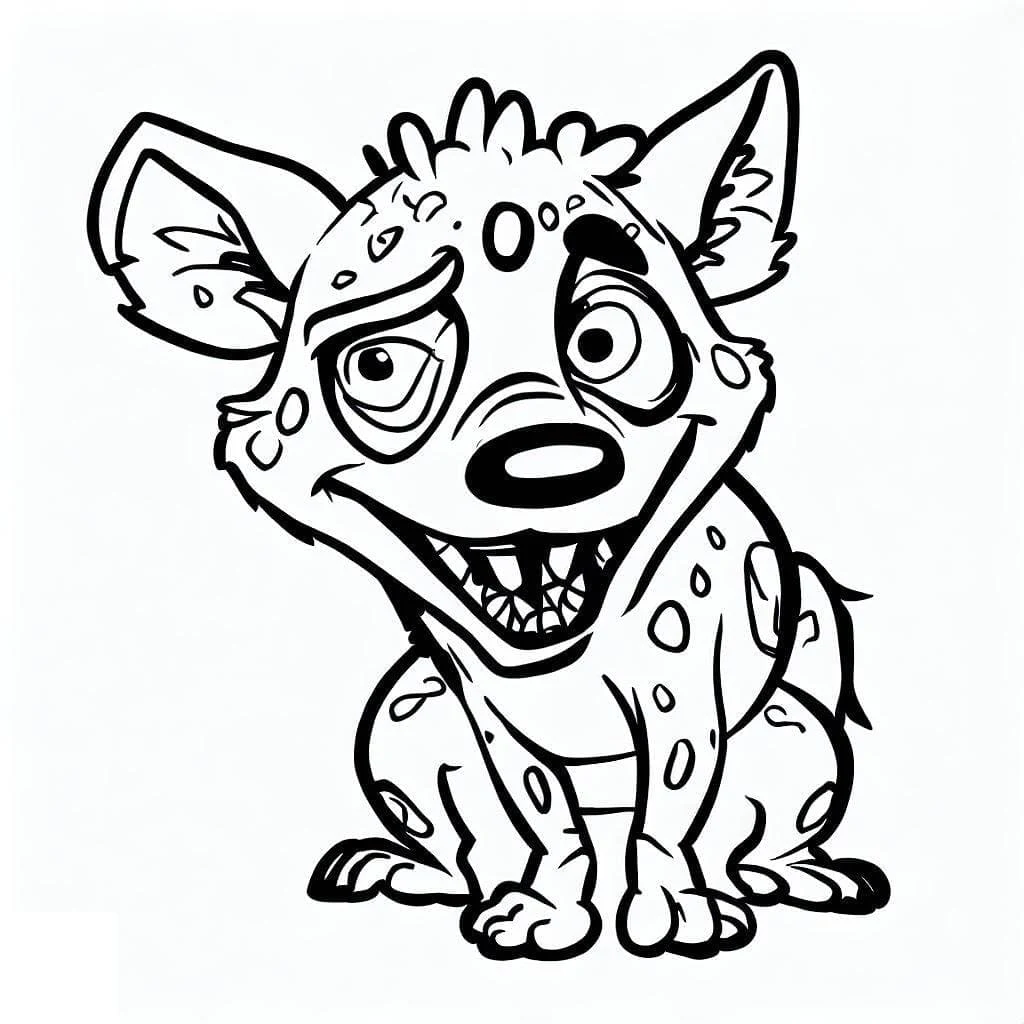 Disegno Iena con sorriso buffo da colorare