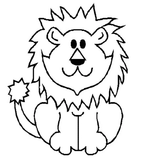 Disegno Leone seduto con una folta criniera da colorare Disegno Leone seduto con una folta criniera da colorare