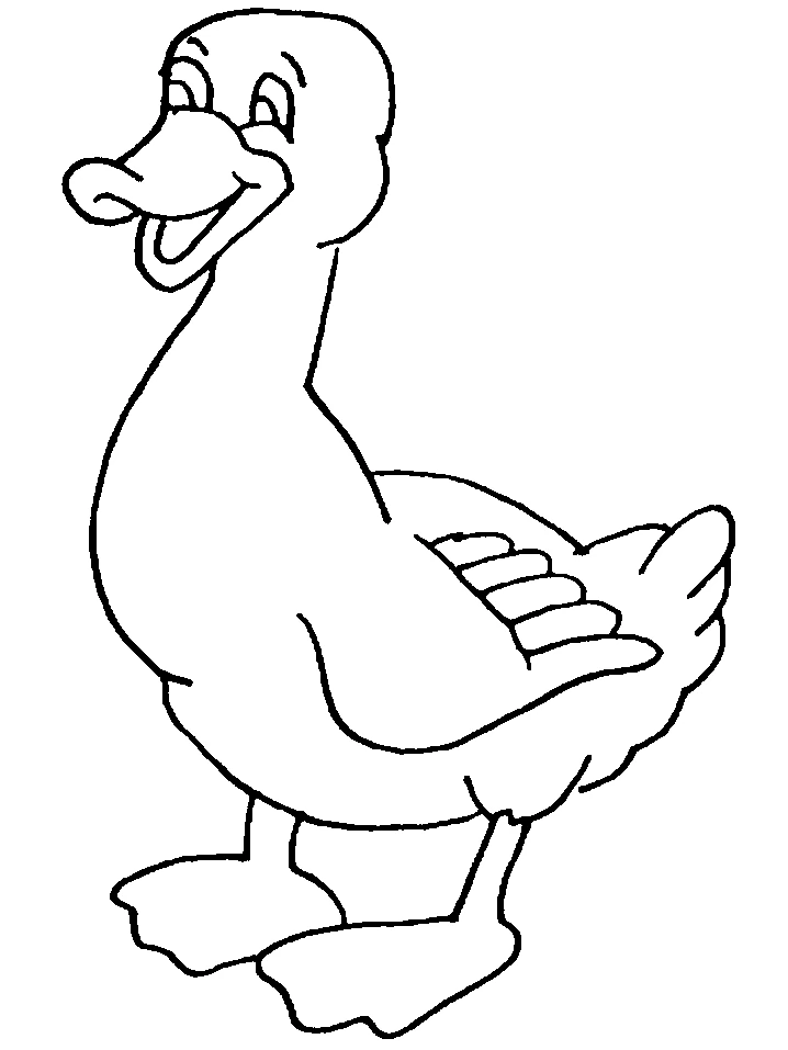 Disegno Oca in piedi che sorride da colorare Disegno Oca in piedi che sorride da colorare