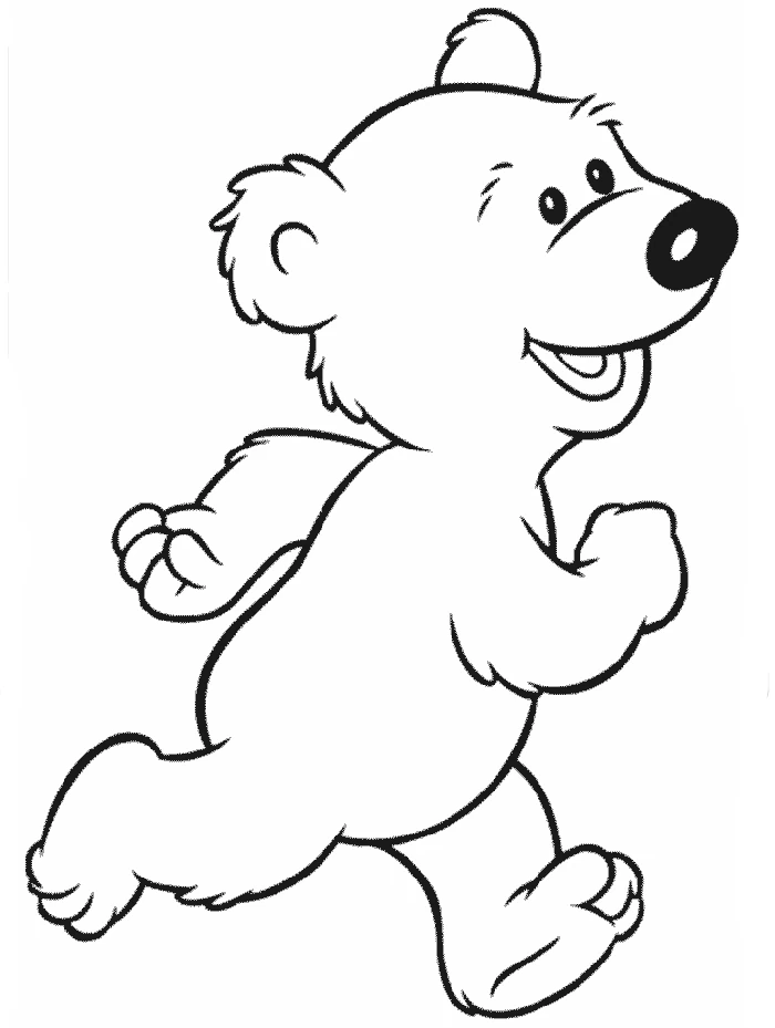 Disegno Orso che corre allegramente da colorare Disegno Orso che corre allegramente da colorare