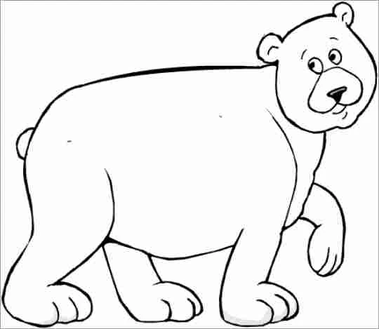 Disegno Orso che cammina di profilo da colorare Disegno Orso che cammina di profilo da colorare