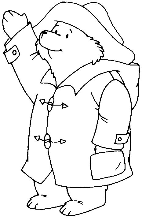 Disegno Orso Paddington che saluta con la zampa da colorare Disegno Orso Paddington che saluta con la zampa da colorare