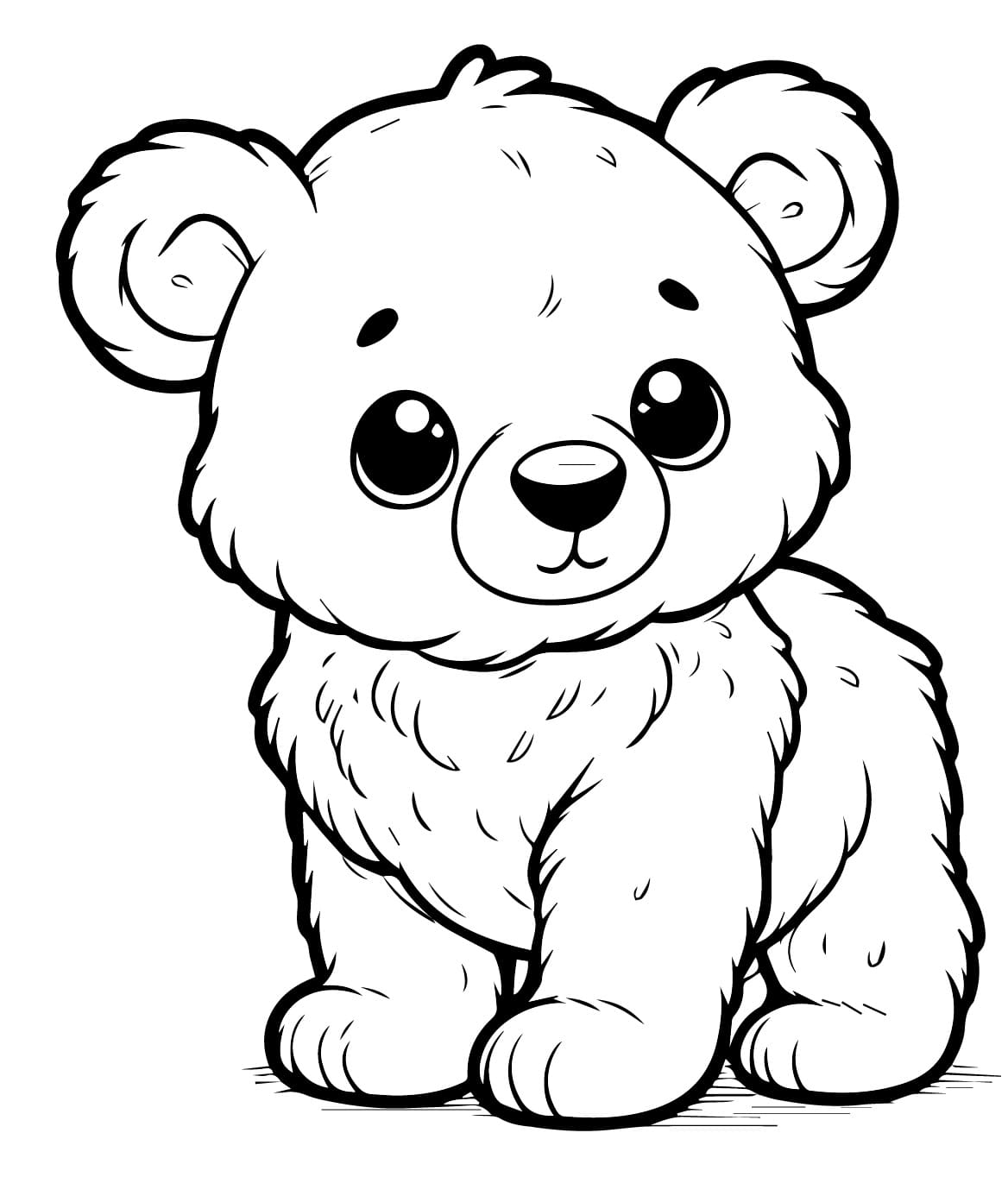 Disegno da colorare: Piccolo Orso (Animali) #214455 - Pagine da Colorare Stampabili Gratuite