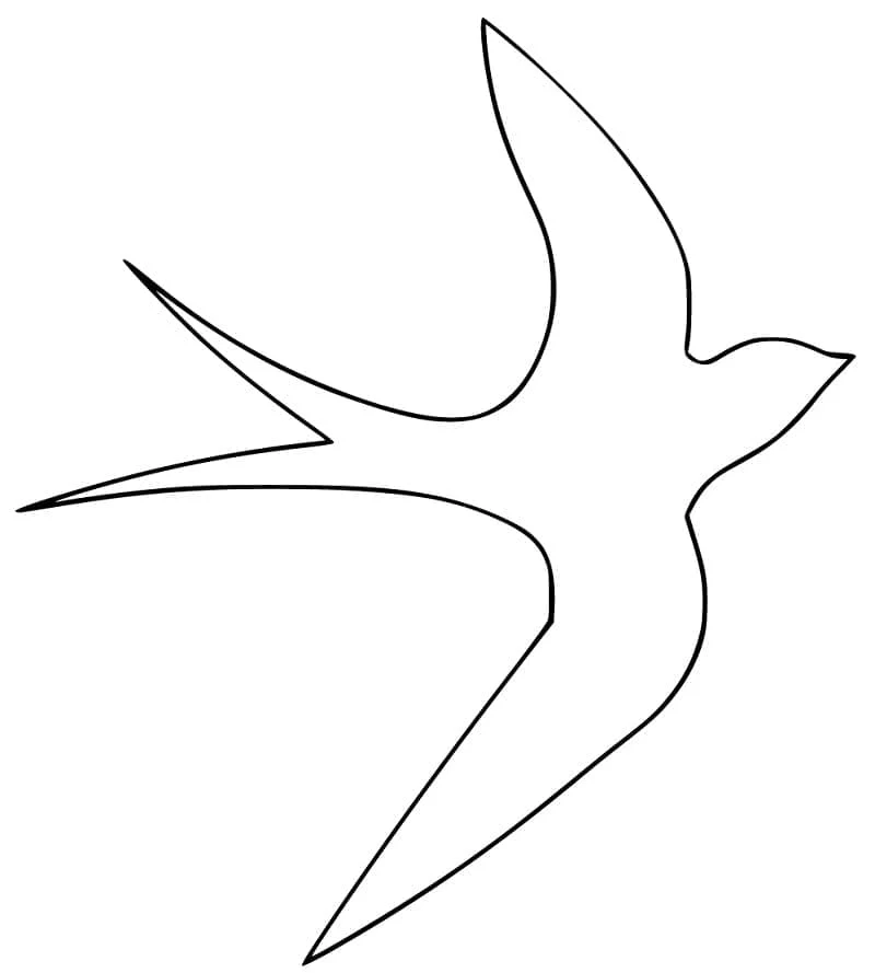 Disegno Rondine in volo da colorare