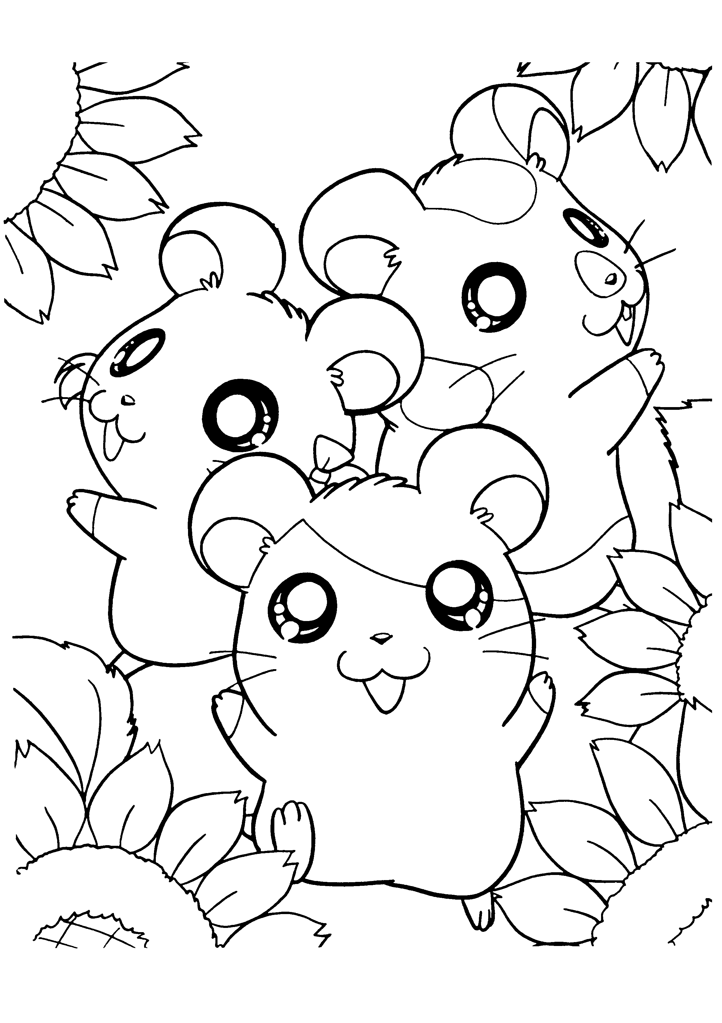 Disegno da colorare: Hamtaro (Anime e Manga) #39934 - Pagine da Colorare Stampabili Gratuite