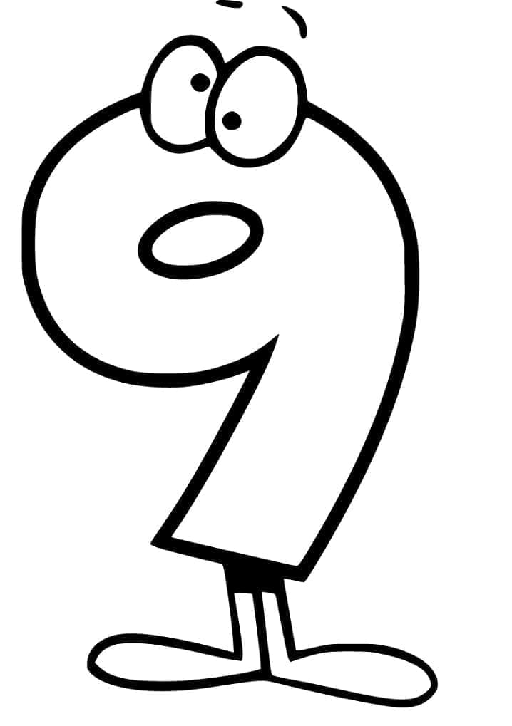 Disegno da colorare: Numero 9 (Apprendimento e Educazione) #221494 - Pagine da Colorare Stampabili Gratuite