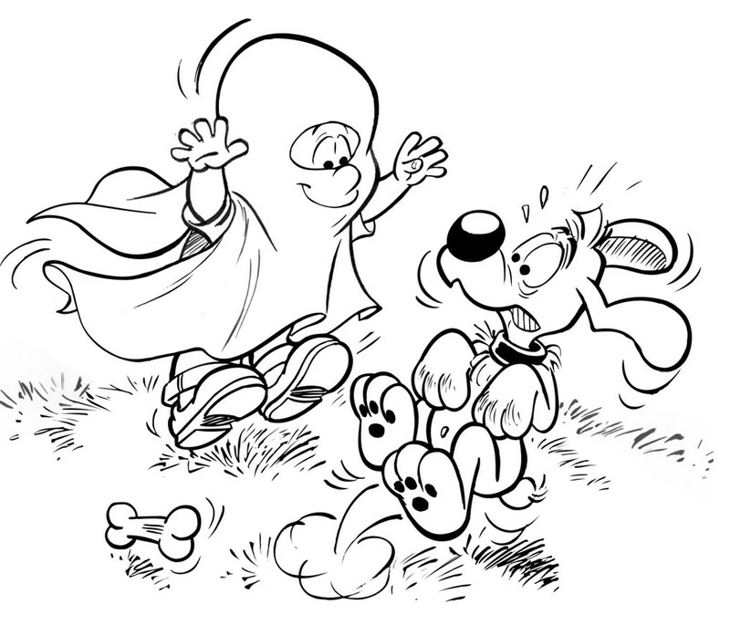 Disegno Billy e Buddy che corrono allegramente nell'erba da colorare Disegno Billy e Buddy che corrono allegramente nell'erba da colorare