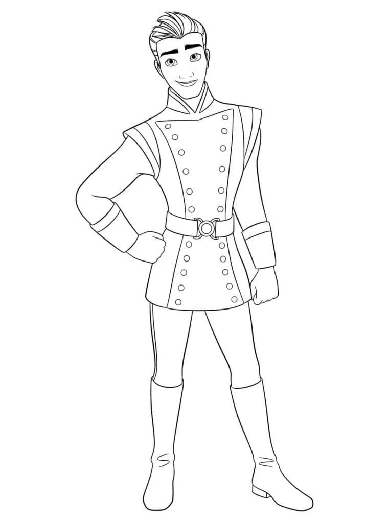 Disegno Gabriel in piedi fiero in uniforme da colorare Disegno Gabriel in piedi fiero in uniforme da colorare