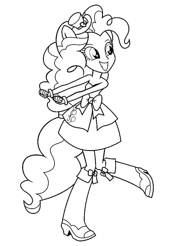 Disegno Pinkie Pie in una posa giocosa da colorare Disegno Pinkie Pie in una posa giocosa da colorare