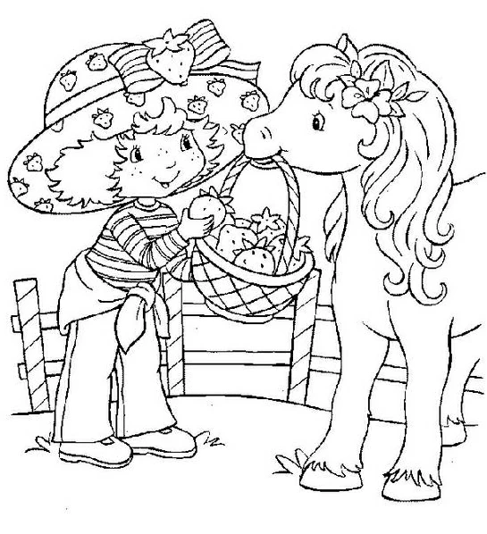 Disegno Glimmerberry Ball offre una fragola a un pony da colorare Disegno Glimmerberry Ball offre una fragola a un pony da colorare