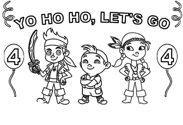 Disegno Jake e the Never Land Pirates cantano Yo Ho Ho da colorare Disegno Jake e the Never Land Pirates cantano Yo Ho Ho da colorare