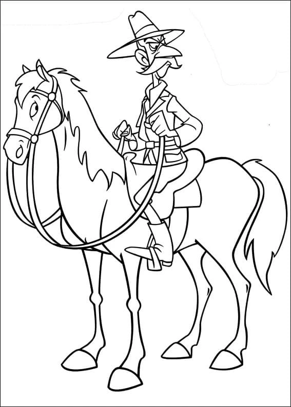 Disegno Le Duc a cavallo da colorare Disegno Le Duc a cavallo da colorare