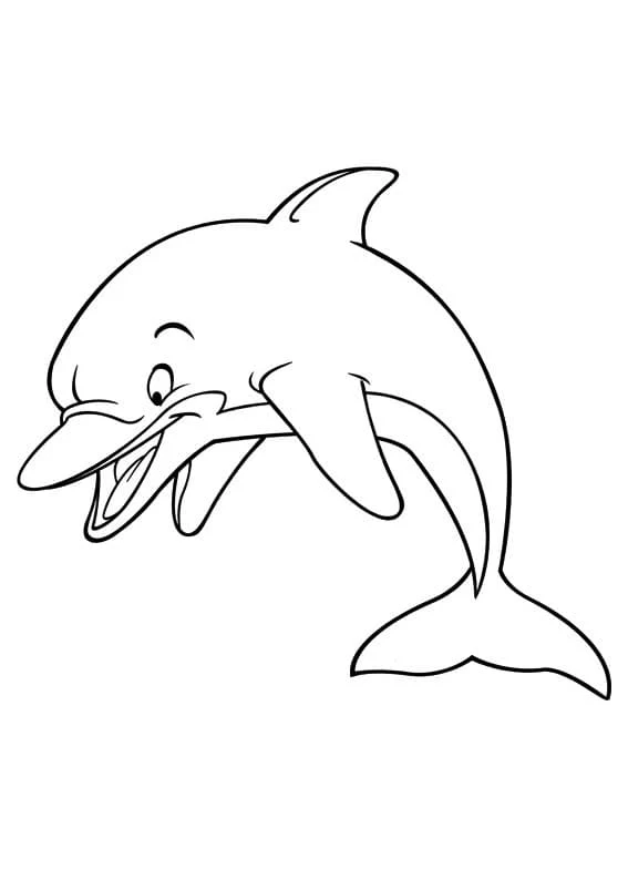 Disegno Delfino sorridente che salta da colorare