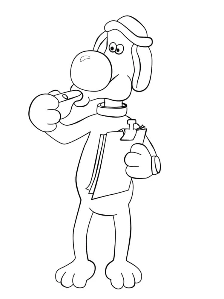 Disegno Bitzer, Vita da Pecora... cane da fattoria con una cartella da colorare Disegno Bitzer, Vita da Pecora... cane da fattoria con una cartella da colorare
