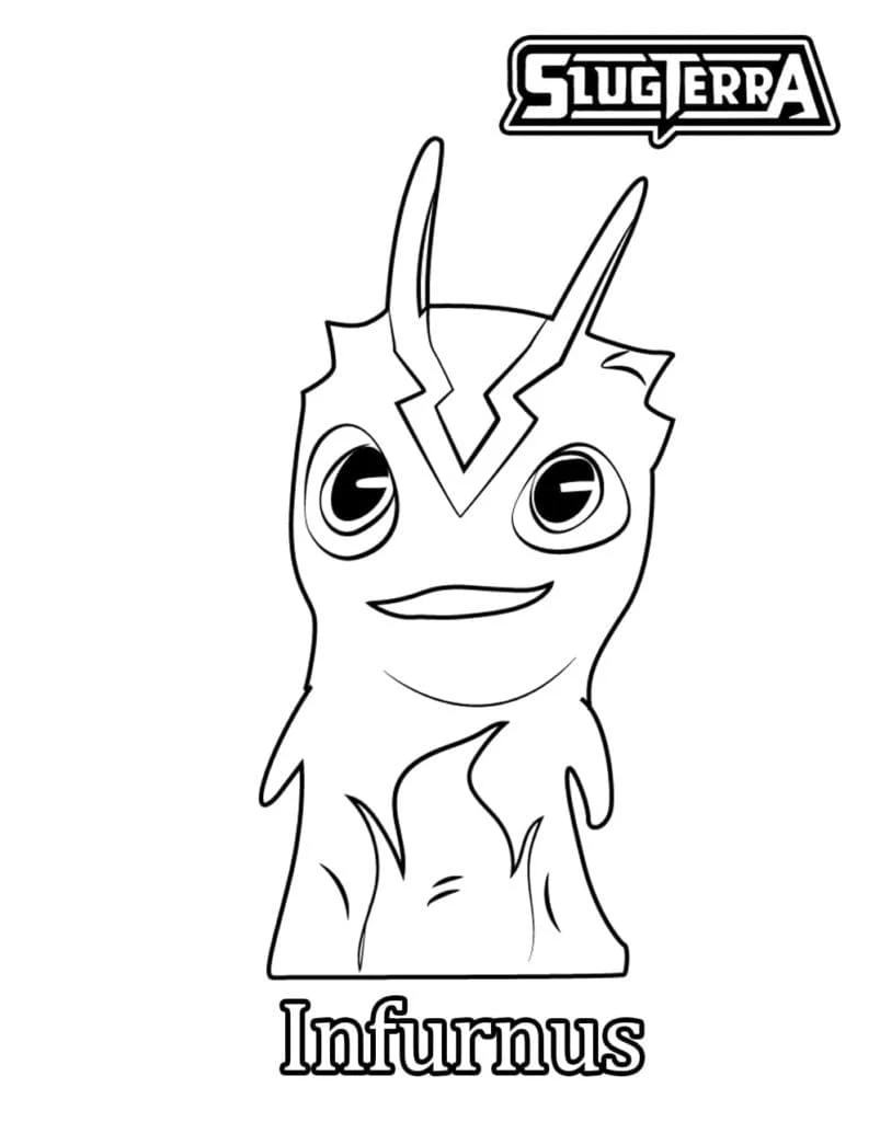 Disegno Infurnus la lumaca di Slugterra da colorare