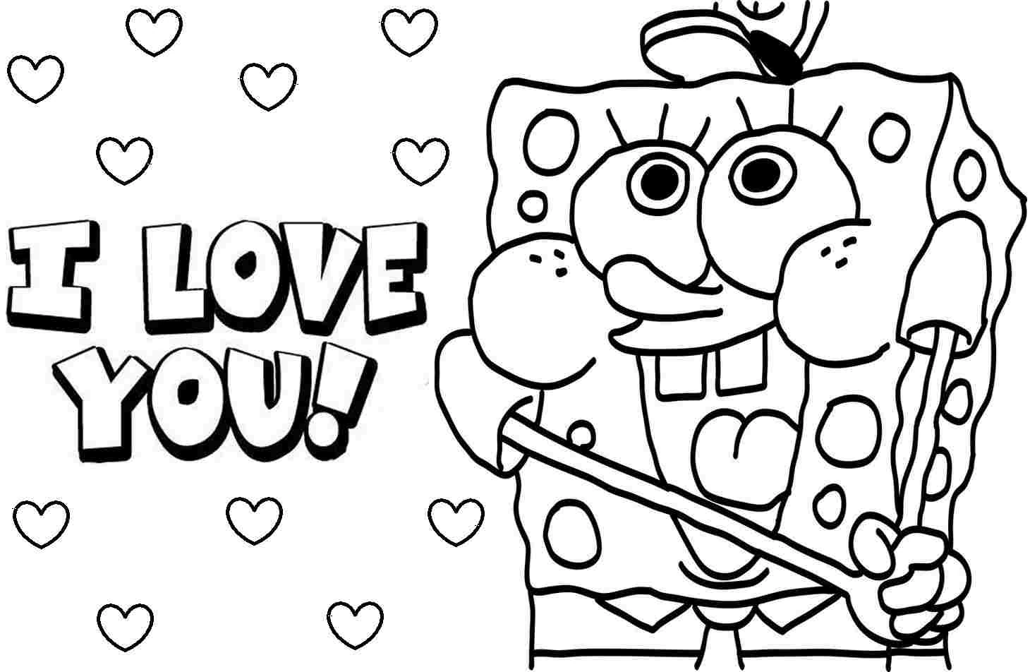 Disegno SpongeBob SquarePants con una bacchetta a forma di cuore da colorare Disegno SpongeBob SquarePants con una bacchetta a forma di cuore da colorare