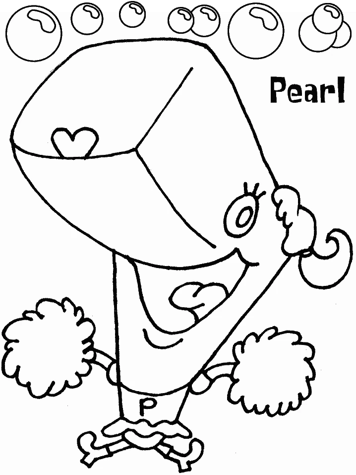 Disegno Pearl come cheerleader sorridente da colorare Disegno Pearl come cheerleader sorridente da colorare
