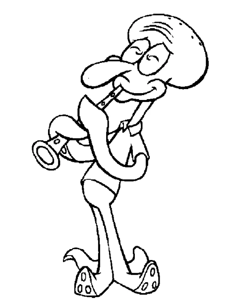 Disegno Squiddi Tentacoli cammina orgoglioso da colorare Disegno Squiddi Tentacoli cammina orgoglioso da colorare