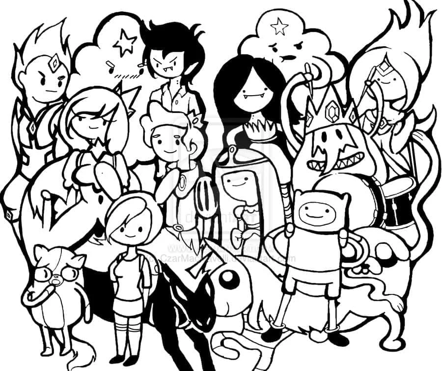 Disegno gratuito Tempo di Avventura #206934 dalla collezione Cartoni Animati e Serie Animate da stampare