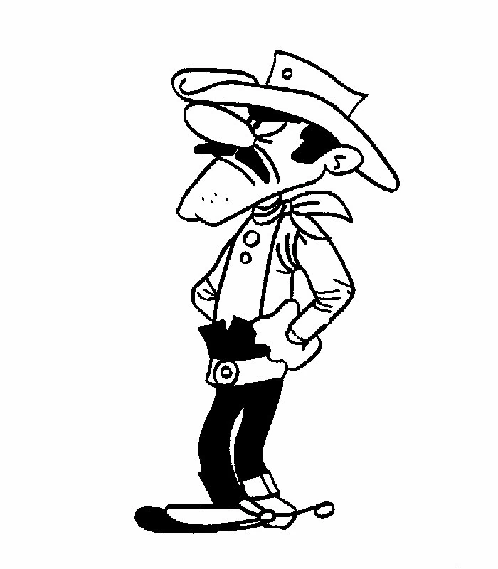 Disegno The Daltons in posa da cowboy da colorare