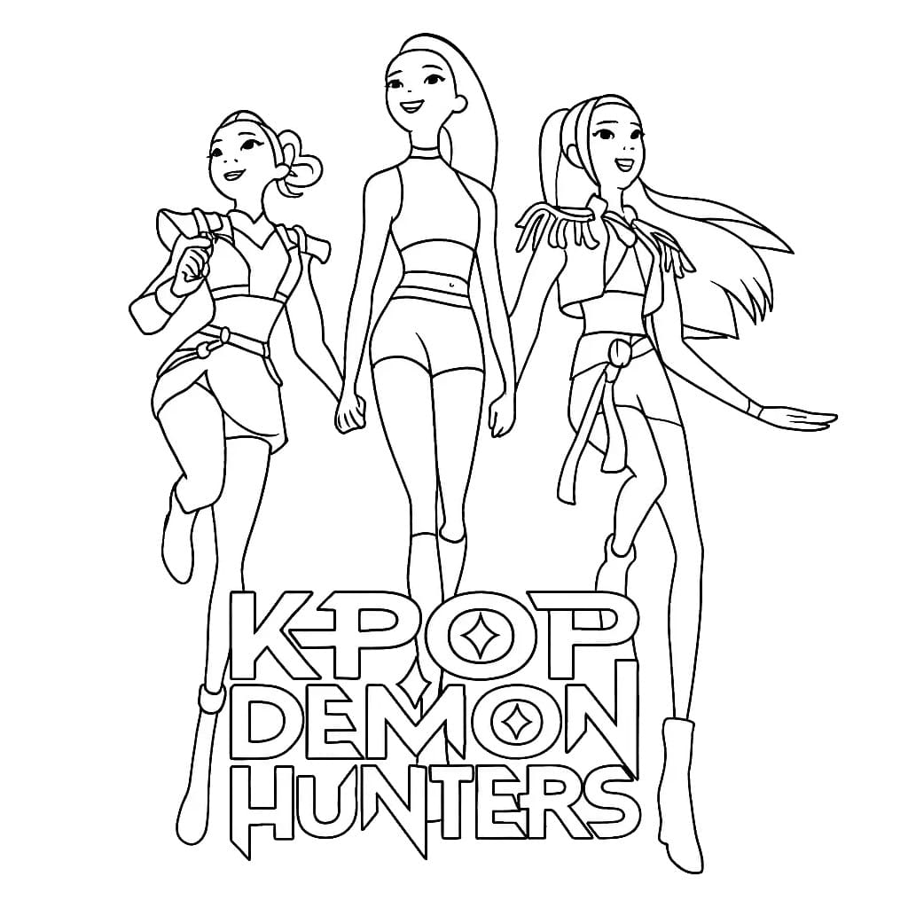 Disegno da colorare: Cacciatori di Demoni KPop (Film di Animazione) #221186 - Pagine da Colorare Stampabili Gratuite