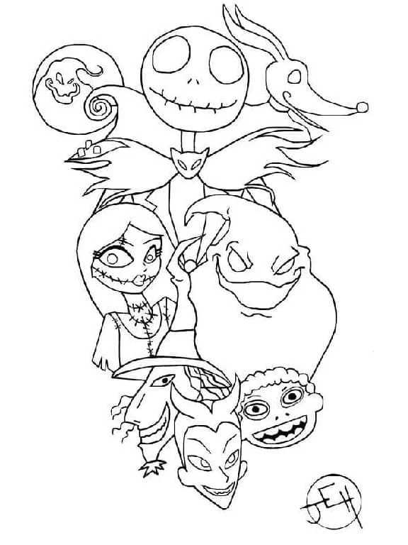 Disegno gratuito Jack Skellington #202322 dalla collezione Film di Animazione da stampare
