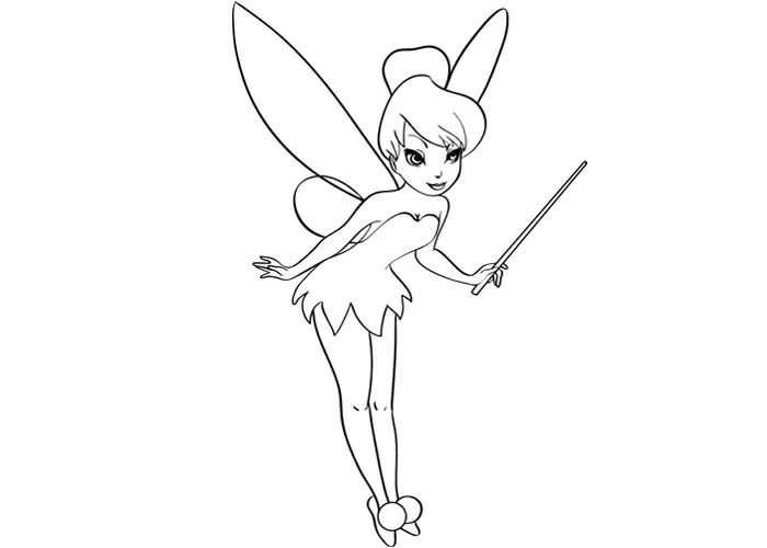 Disegno Trilly con la sua bacchetta magica da colorare