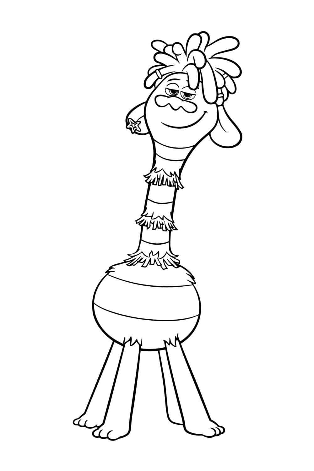 Disegno Prince D de The Trolls in piedi da colorare Disegno Prince D de The Trolls in piedi da colorare