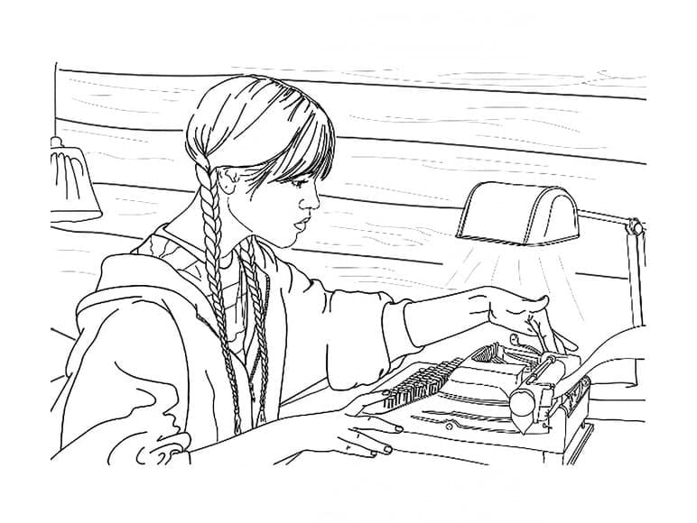 Disegno da colorare: Mercoledì Addams (Film e Serie TV) #214926 - Pagine da Colorare Stampabili Gratuite