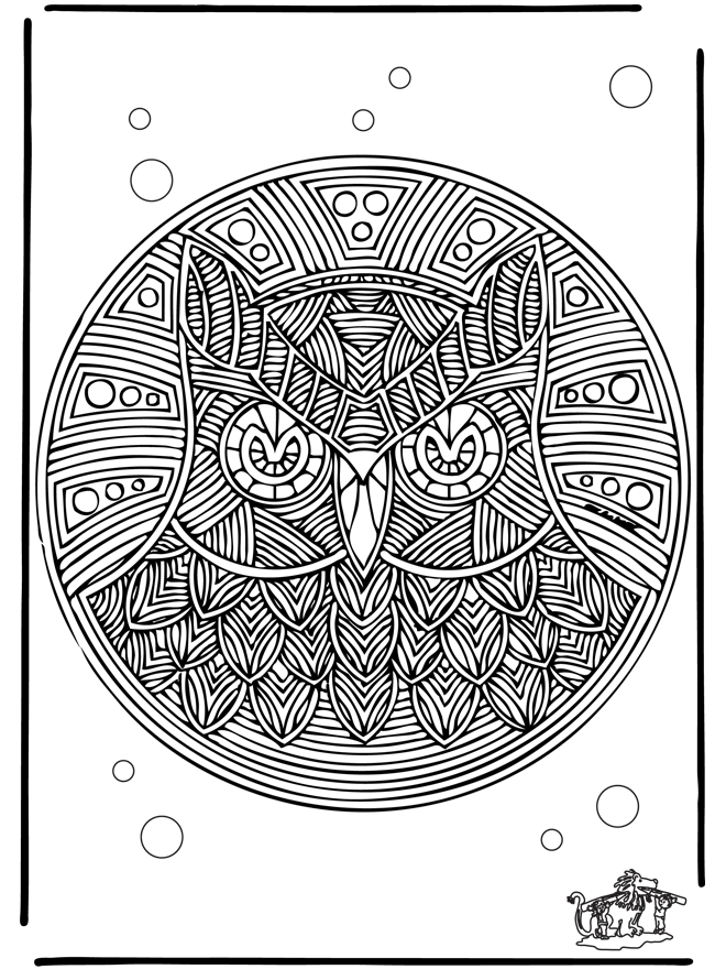 Disegno da colorare: Mandala di Animali (Mandala) #22697 - Pagine da Colorare Stampabili Gratuite