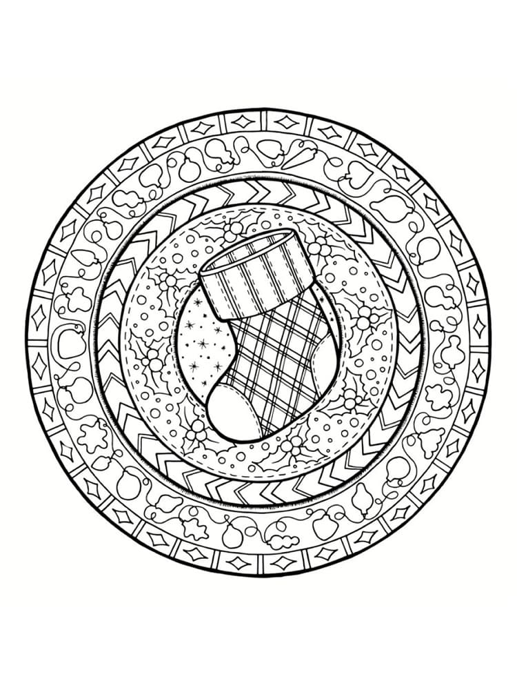 Disegno da colorare: Mandala di Natale (Mandala) #175383 - Pagine da Colorare Stampabili Gratuite