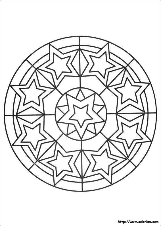 Disegno da colorare: Mandala di Stelle (Mandala) #117964 - Pagine da Colorare Stampabili Gratuite
