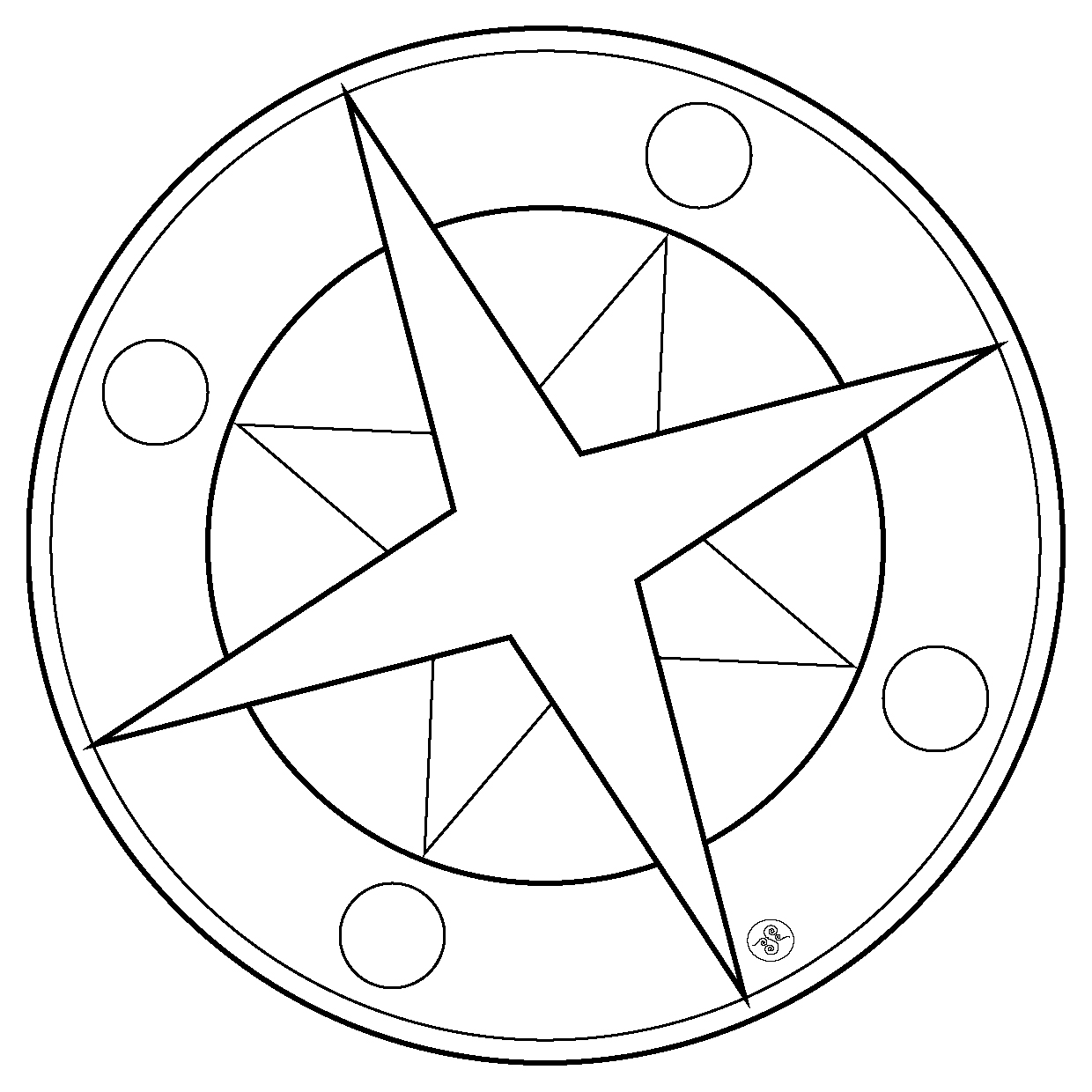 Disegno da colorare: Mandala di Stelle (Mandala) #117980 - Pagine da Colorare Stampabili Gratuite