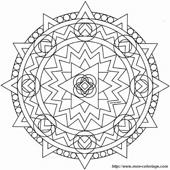 Disegno da colorare: Mandala di Stelle (Mandala) #117992 - Pagine da Colorare Stampabili Gratuite