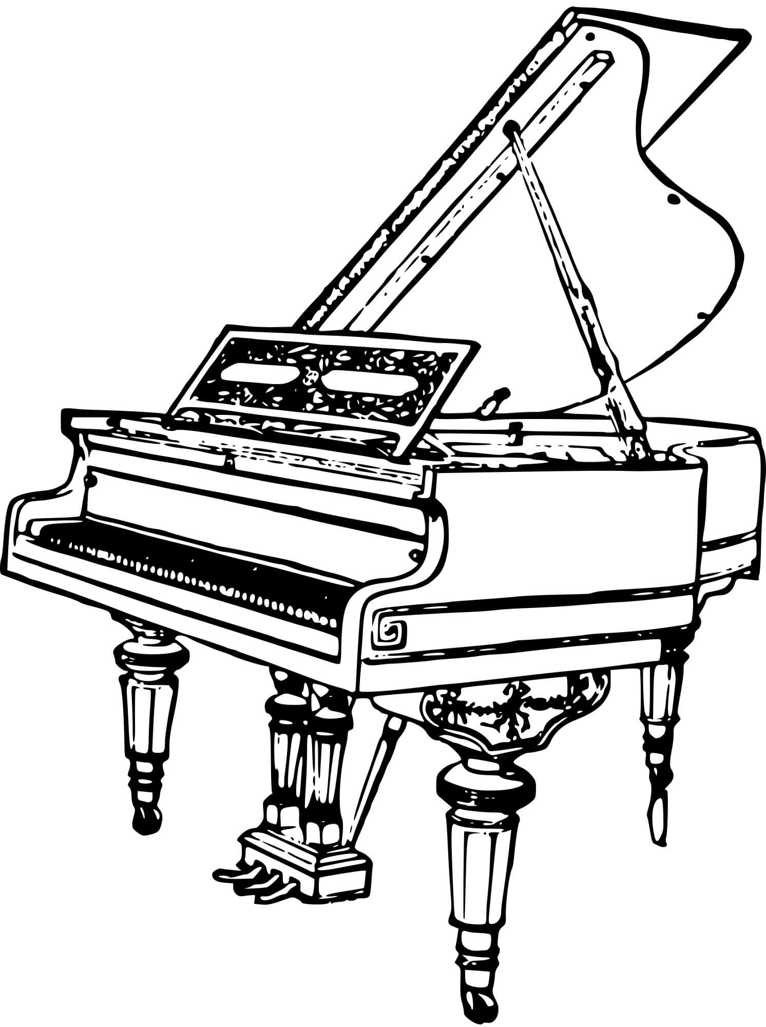 Disegno da colorare: Pianoforte (Musica) #173484 - Pagine da Colorare Stampabili Gratuite