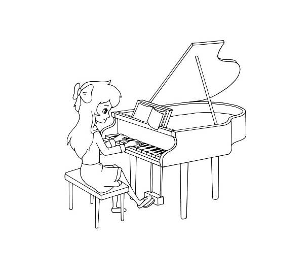 Disegno da colorare: Pianoforte (Musica) #173499 - Pagine da Colorare Stampabili Gratuite