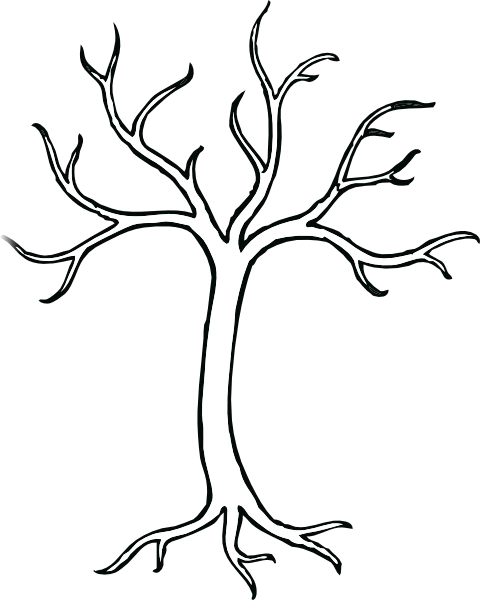 Disegno Albero spoglio con rami distesi da colorare Disegno Albero spoglio con rami distesi da colorare