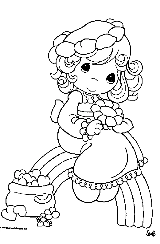 Disegno Bambina seduta su un arcobaleno con un sacco di cuori da colorare Disegno Bambina seduta su un arcobaleno con un sacco di cuori da colorare