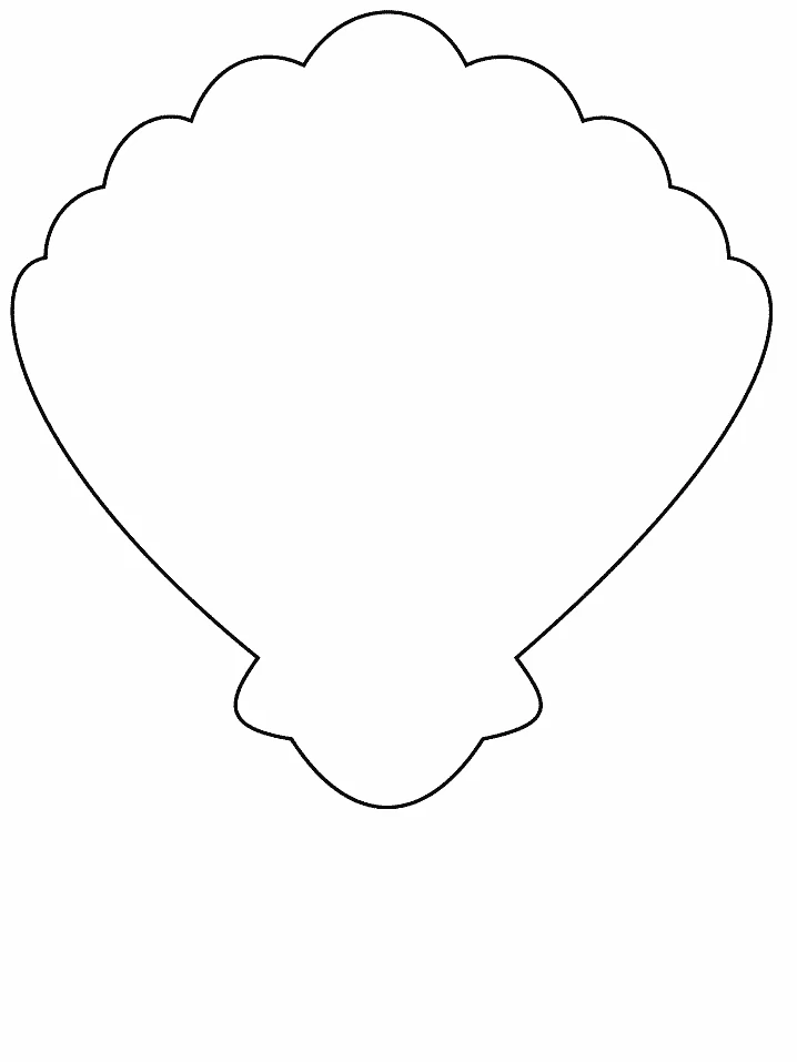 Disegno Conchiglia dal contorno semplice da colorare Disegno Conchiglia dal contorno semplice da colorare