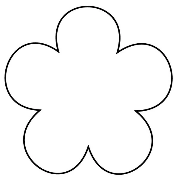 Disegno Fiore semplice a cinque petali da colorare Disegno Fiore semplice a cinque petali da colorare