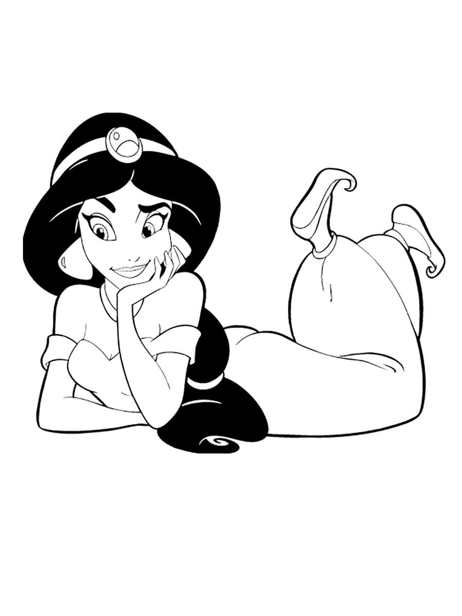 Disegno da colorare: Jasmine (Personaggi dei Cartoni Animati) #178616 - Pagine da Colorare Stampabili Gratuite