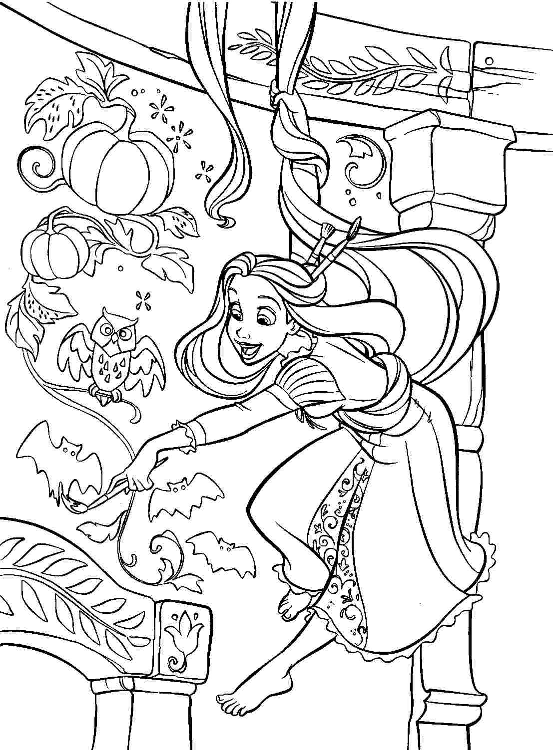 Disegno da colorare: Rapunzel (Personaggi dei Cartoni Animati) #170051 - Pagine da Colorare Stampabili Gratuite