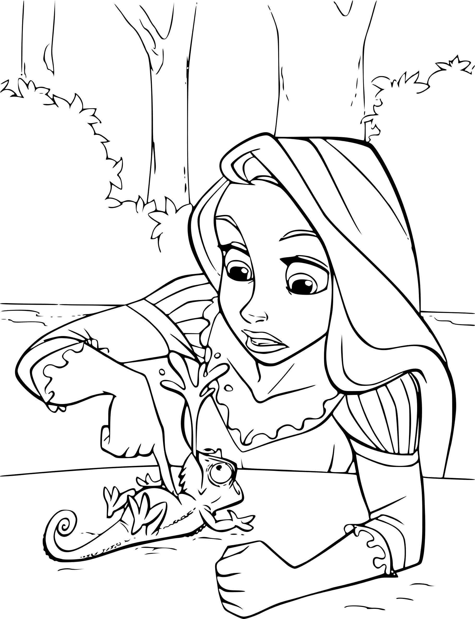 Disegno da colorare: Rapunzel (Personaggi dei Cartoni Animati) #170083 - Pagine da Colorare Stampabili Gratuite