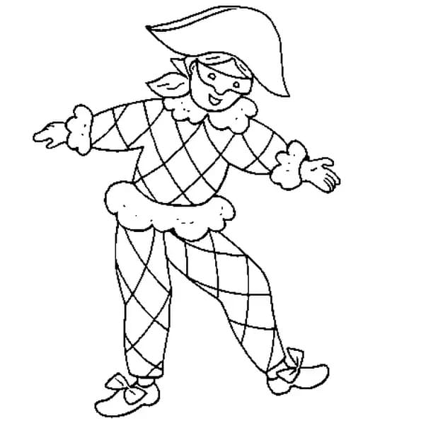 Disegno da colorare: Arlecchino (Personaggi) #190072 - Pagine da Colorare Stampabili Gratuite