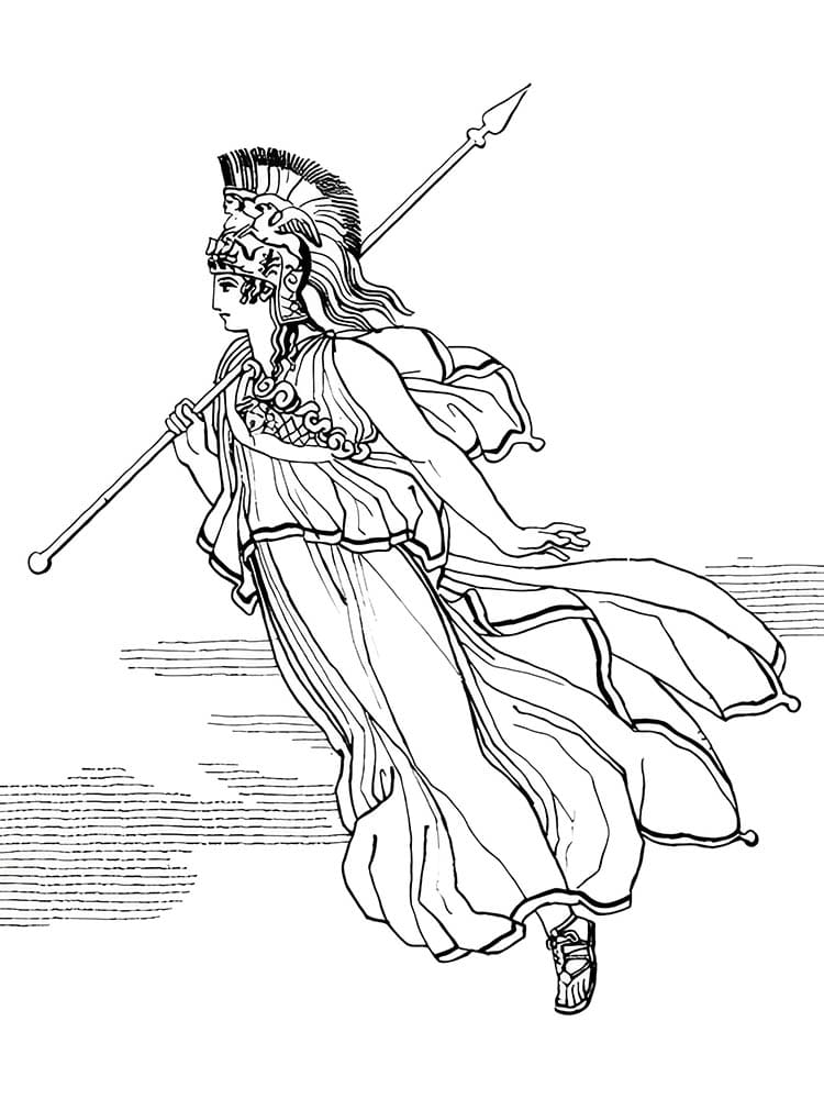 Disegno da colorare: Atena (Religione e Mitologia) #189662 - Pagine da Colorare Stampabili Gratuite