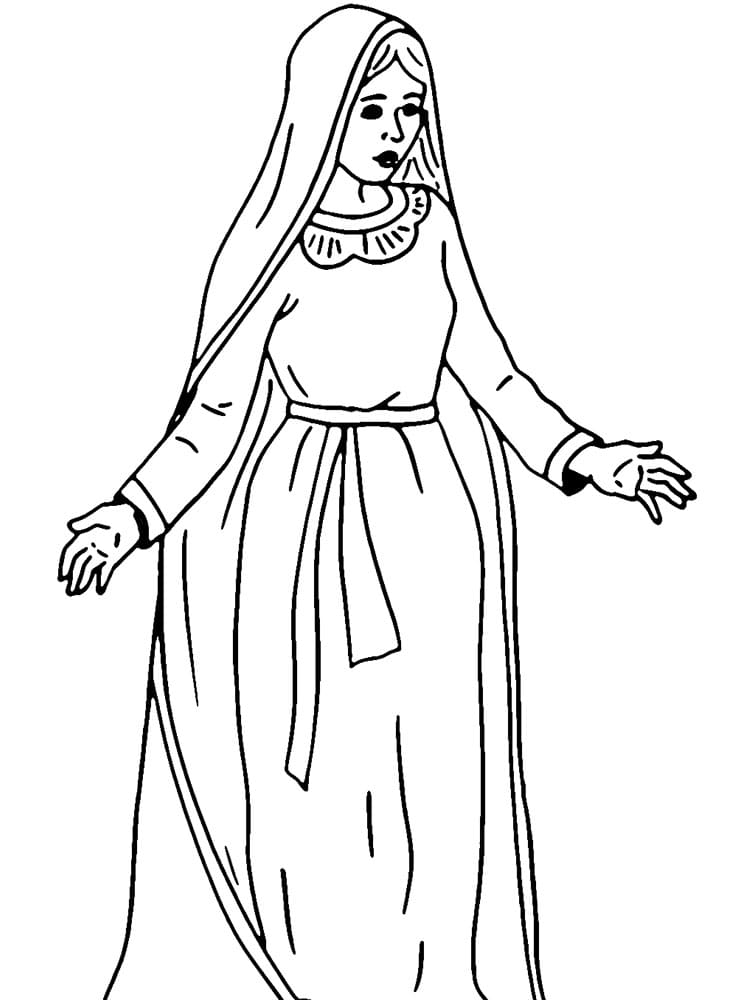 Disegno da colorare: Nostra Signora di Lourdes (Religione e Mitologia) #193958 - Pagine da Colorare Stampabili Gratuite