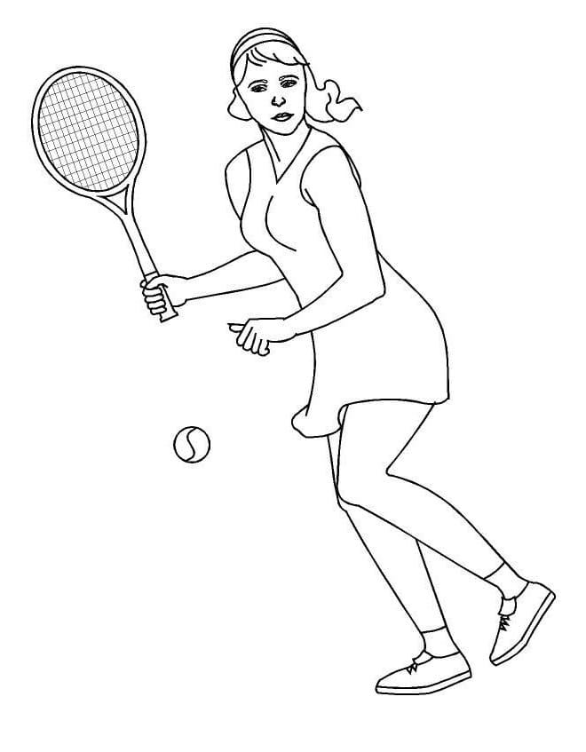 Disegno da colorare: Tennis (Sport) #173805 - Pagine da Colorare Stampabili Gratuite